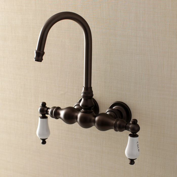 Aqua Vintage AE3T5 Two-Handle 2-Hole Tub Wall Mount Clawfoot Tub Faucet, Oil Rubbed Bronze