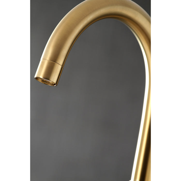 Concord AE8107DX Three-Handle 2-Hole Deck Mount Clawfoot Tub Faucet with Hand Shower, Brushed Brass