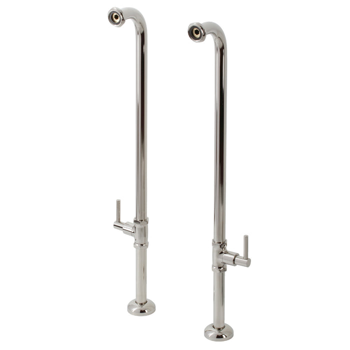Concord AE810S6DL Freestanding Tub Supply Line, Polished Nickel