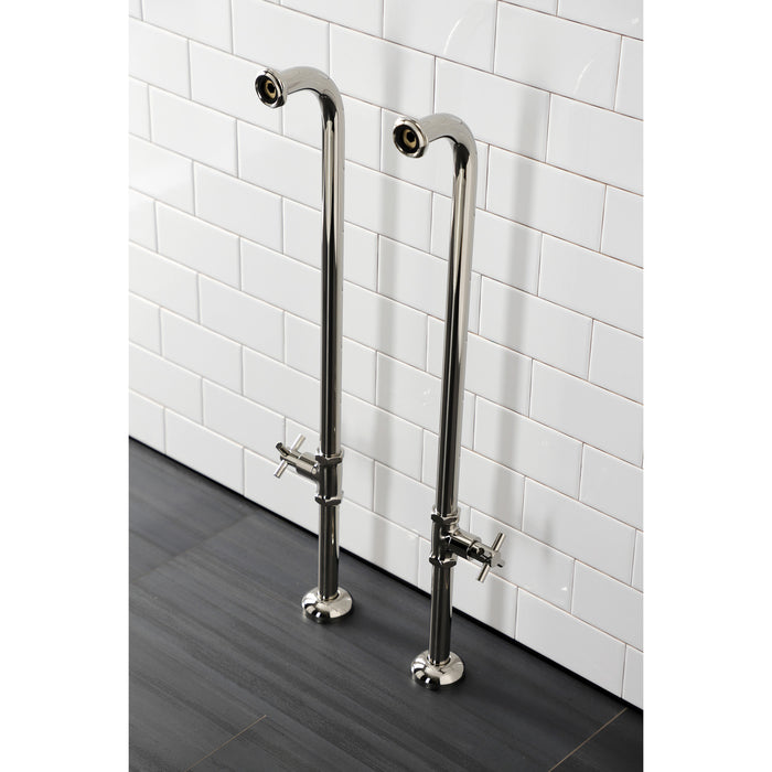 Kingston Concord AE810S6DX Freestanding Tub Supply Line, Polished Nickel