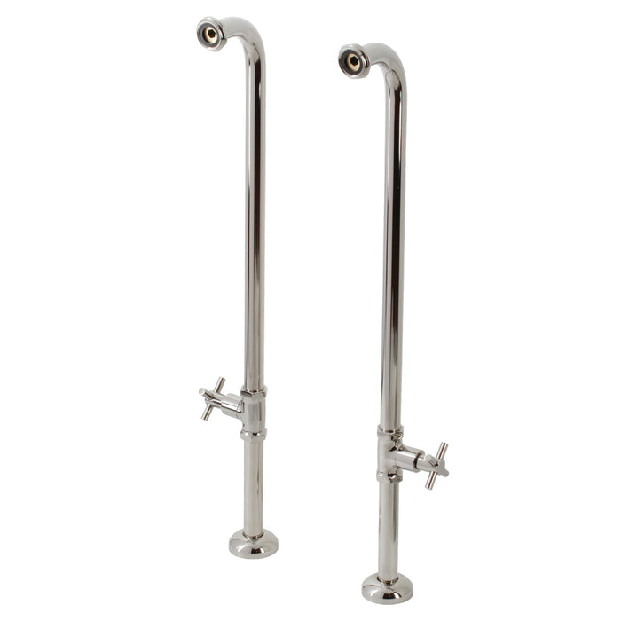 Kingston Concord AE810S6DX Freestanding Tub Supply Line, Polished Nickel