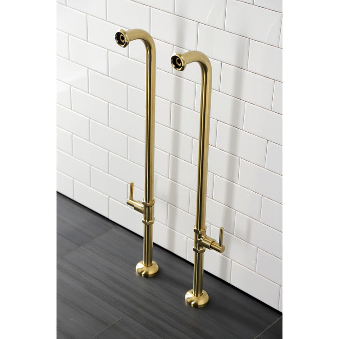 Concord AE810S7DL Freestanding Tub Supply Line, Brushed Brass