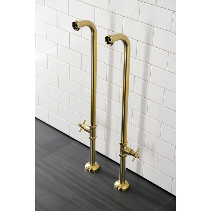 Concord AE810S7DX Freestanding Tub Supply Line, Brushed Brass