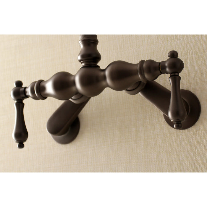 Aqua Vintage AE81T5 Two-Handle 2-Hole Tub Wall Mount Clawfoot Tub Faucet, Oil Rubbed Bronze