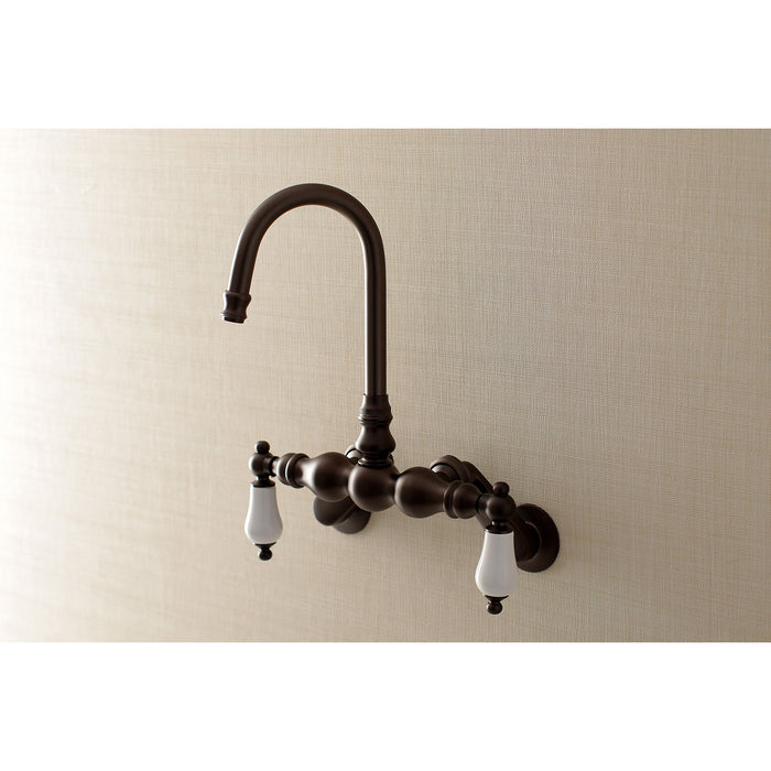 Aqua Vintage AE83T5 Two-Handle 2-Hole Tub Wall Mount Clawfoot Tub Faucet, Oil Rubbed Bronze