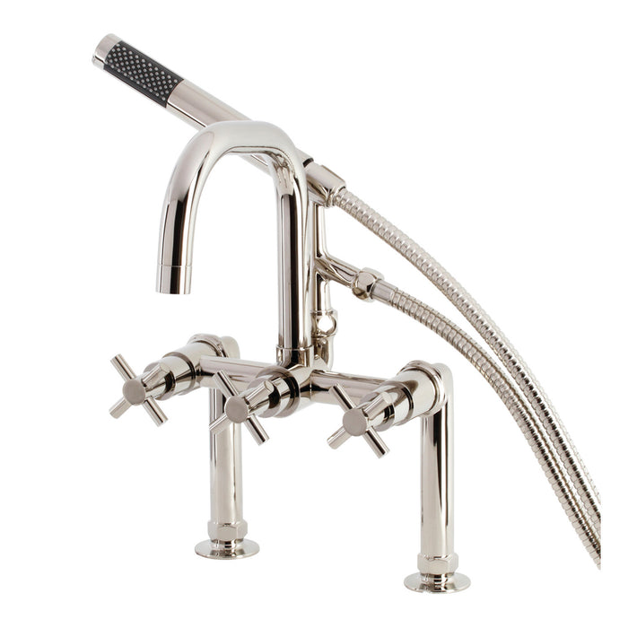 Concord AE8406DX Deck Mount Clawfoot Tub Faucet, Polished Nickel