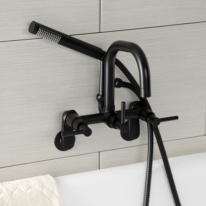 Concord AE8450DL Wall Mount Clawfoot Tub Faucet, Matte Black