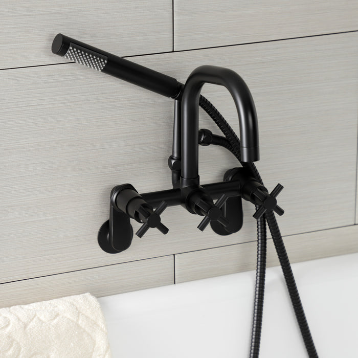 Concord AE8450DX Wall Mount Clawfoot Tub Faucet, Matte Black