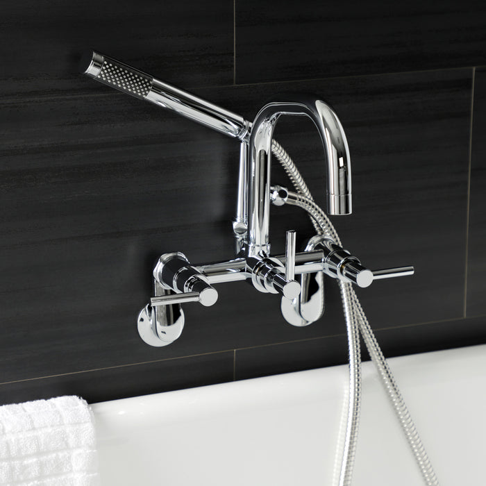 Kingston Sona AE8451DL - Concord Wall Mount Clawfoot Tub Faucet, Polished Chrome