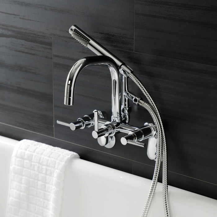 Kingston Sona AE8451DL - Concord Wall Mount Clawfoot Tub Faucet, Polished Chrome