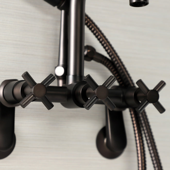 Kingston Sona AE8455DX - Concord Wall Mount Clawfoot Tub Faucet, Oil Rubbed Bronze