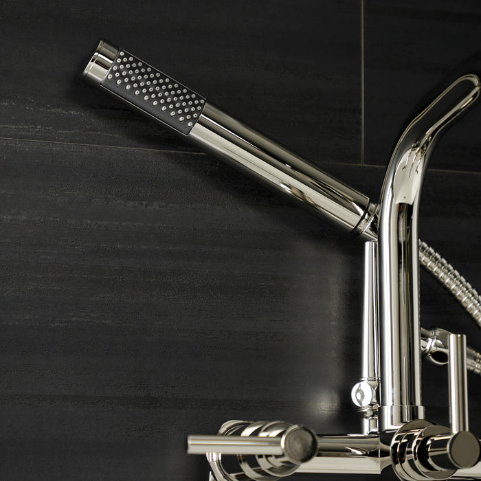 Kingston Sona AE8456DL - Concord Wall Mount Clawfoot Tub Faucet, Polished Nickel