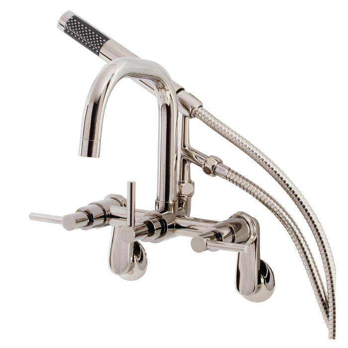 Kingston Sona AE8456DL - Concord Wall Mount Clawfoot Tub Faucet, Polished Nickel