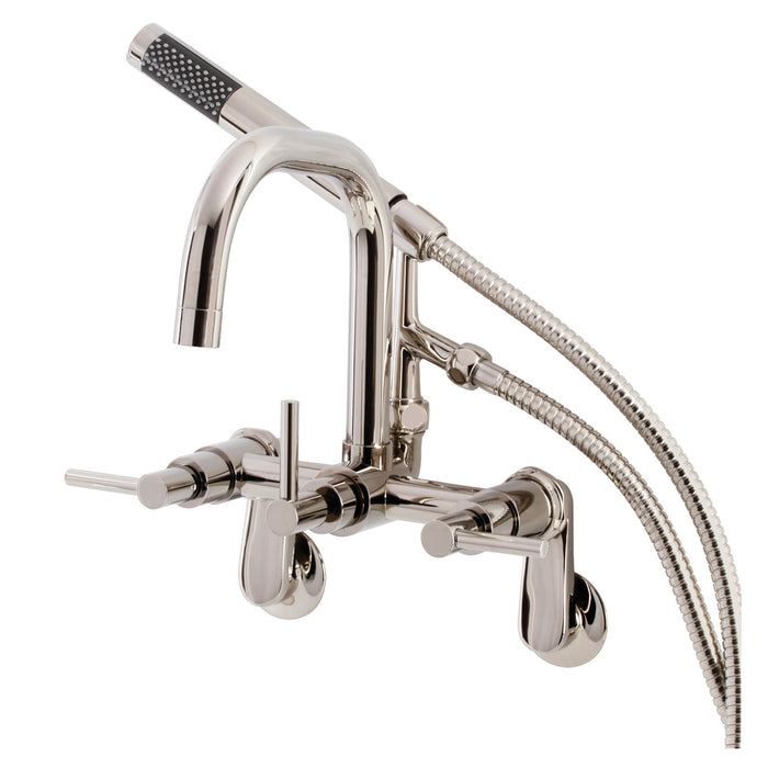 Concord AE8456DL Wall Mount Clawfoot Tub Faucet, Polished Nickel