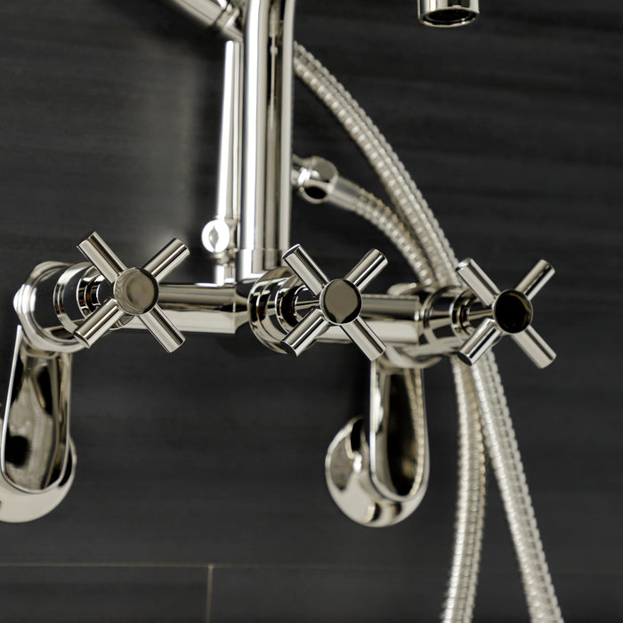 Kingston Sona AE8456DX - Concord Wall Mount Clawfoot Tub Faucet, Polished Nickel