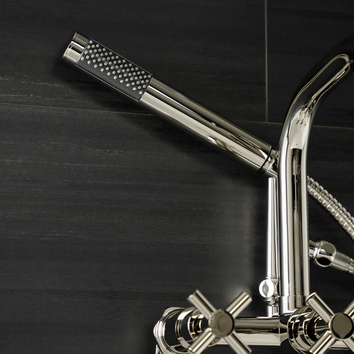 Kingston Sona AE8456DX - Concord Wall Mount Clawfoot Tub Faucet, Polished Nickel