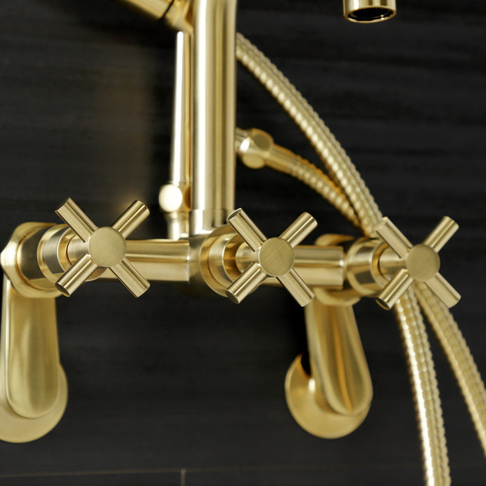 Kingston Sona AE8457DX - Concord Wall Mount Clawfoot Tub Faucet, Brushed Brass