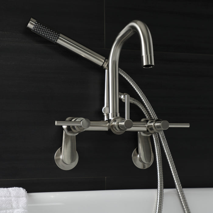 Concord AE8458DL Wall Mount Clawfoot Tub Faucet, Brushed Nickel