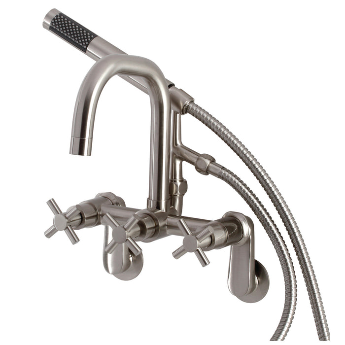 Kingston Sona AE8458DX - Concord Wall Mount Clawfoot Tub Faucet, Brushed Nickel