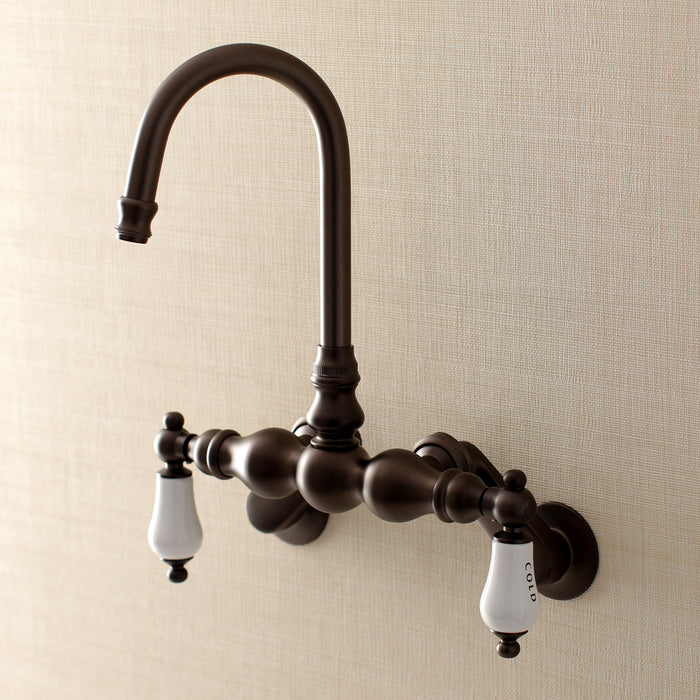 Kingston Aqua Vintage AE85T5 Two-Handle 2-Hole Tub Wall Mount Clawfoot Tub Faucet, Oil Rubbed Bronze