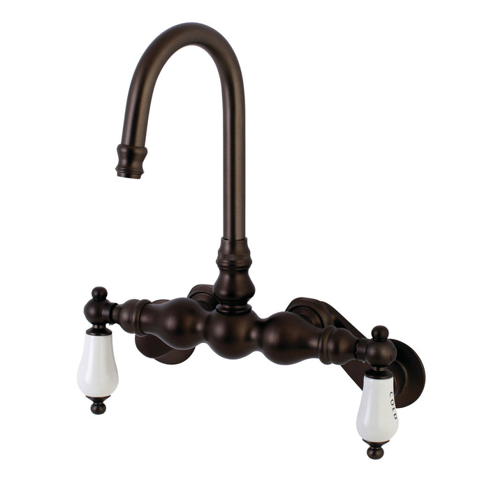 Kingston Aqua Vintage AE85T5 Two-Handle 2-Hole Tub Wall Mount Clawfoot Tub Faucet, Oil Rubbed Bronze