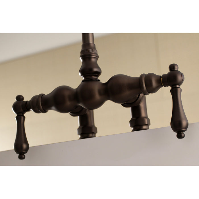 Kingston Vintage AE91T5 Two-Handle 2-Hole Deck-Mount Clawfoot Tub Faucet, Oil Rubbed Bronze