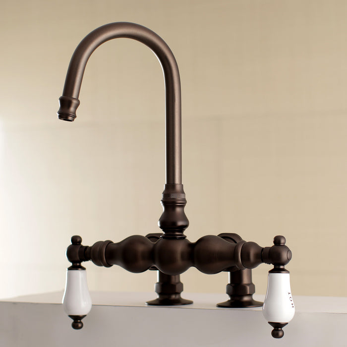 Vintage AE95T5 Two-Handle 2-Hole Deck Mount Clawfoot Tub Faucet, Oil Rubbed Bronze