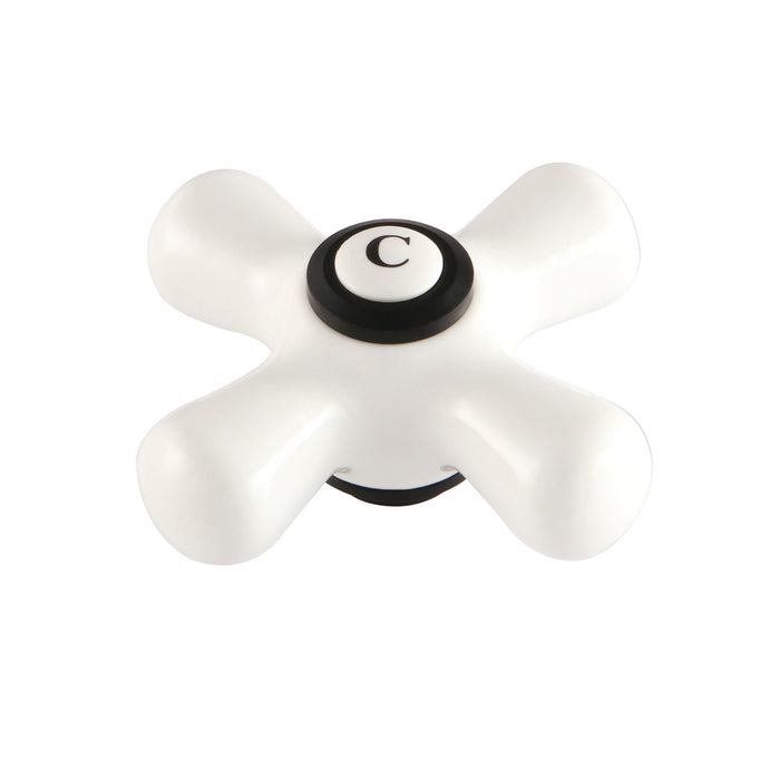 Kingston Aqua Vintage AECX0C Porcelain Cross Handle (Cold Side), Matte Black