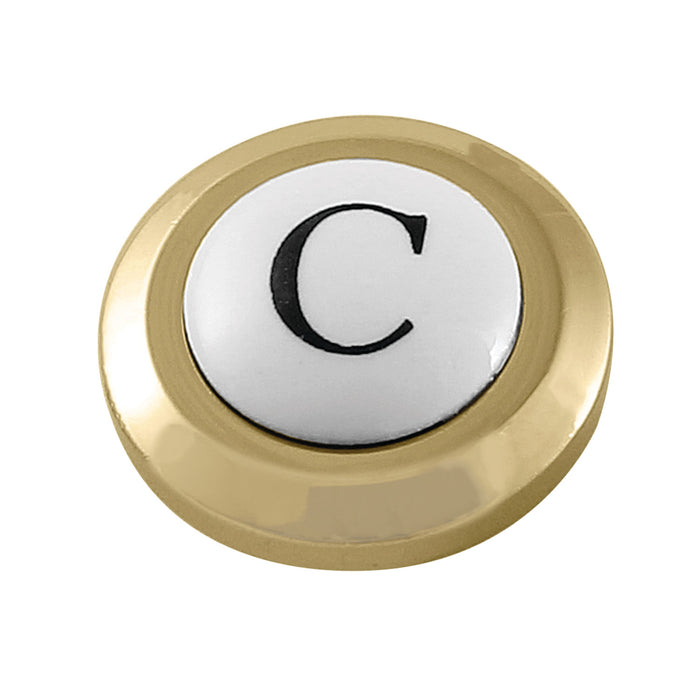 AEHICX2C Cold Handle Index Button, Polished Brass