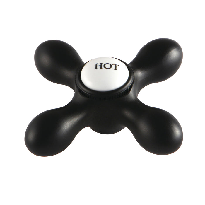 Kingston Aqua Vintage AEMX0H Brass Cross Handle (Hot Side), Matte Black
