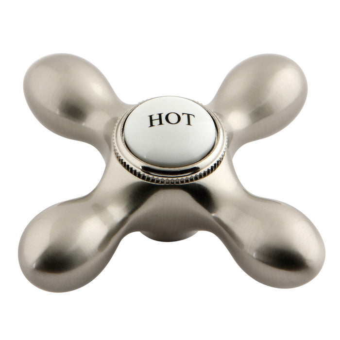 Kingston Aqua Vintage AEMX8H Brass Cross Handle (Hot Side), Brushed Nickel