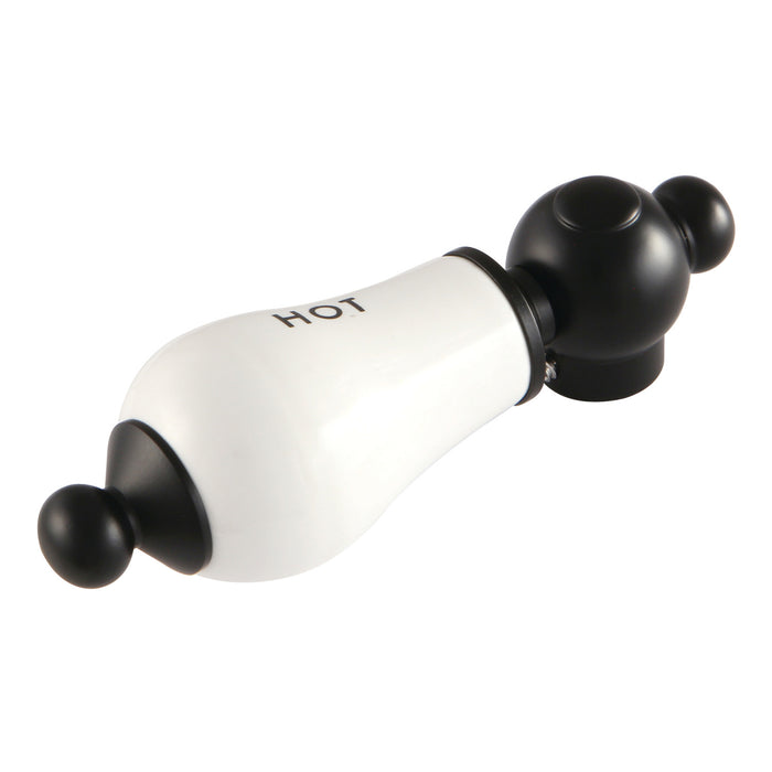 Kingston Aqua Vintage AEPL0H Porcelain Lever Handle (Hot Side), Matte Black