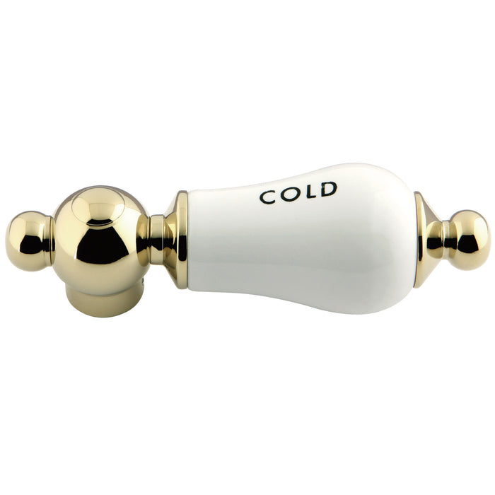 Aqua Vintage AEPL2C Cold Porcelain Lever Handle, Polished Brass