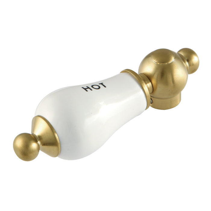 Kingston Aqua Vintage AEPL7H Porcelain Lever Handle (Hot Side), Brushed Brass