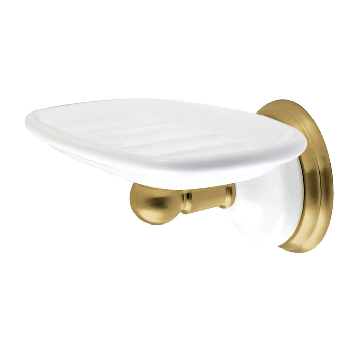 Kingston Heirloom BA1115BB - Victorian Wall-Mount Soap Dish Holder, Brushed Brass