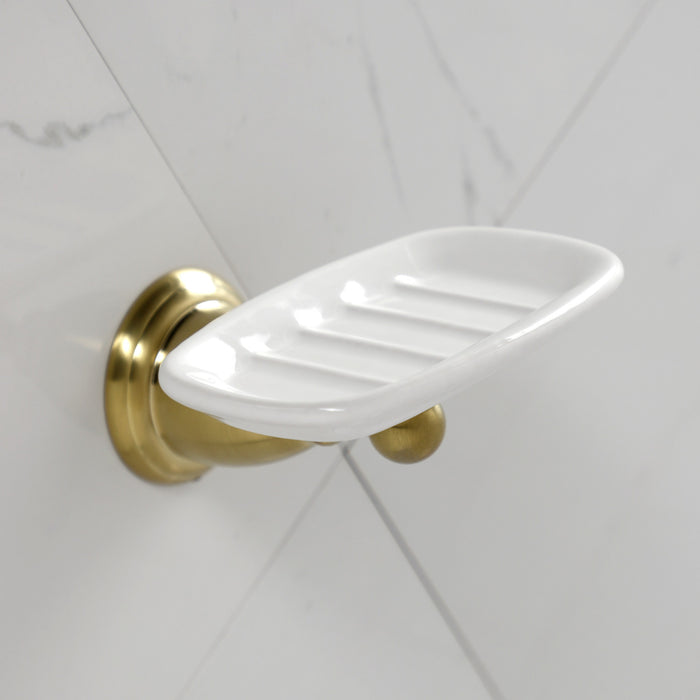 Kingston Heirloom BA1755BB - Heritage Wall-Mount Soap Dish Holder, Brushed Brass