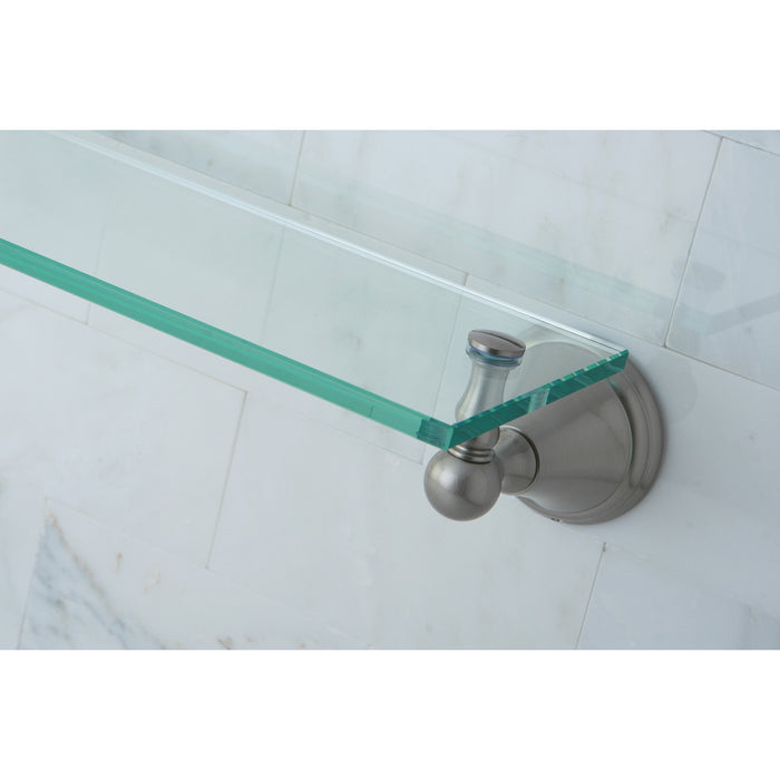 Kingston Governor BA2979SN Glass Shelf, Brushed Nickel