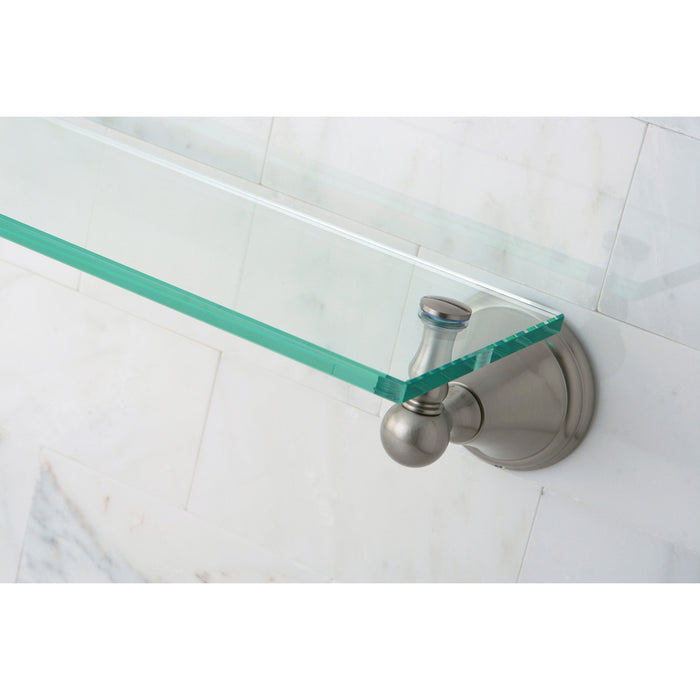 Kingston Governor BA2979SN Glass Shelf, Brushed Nickel