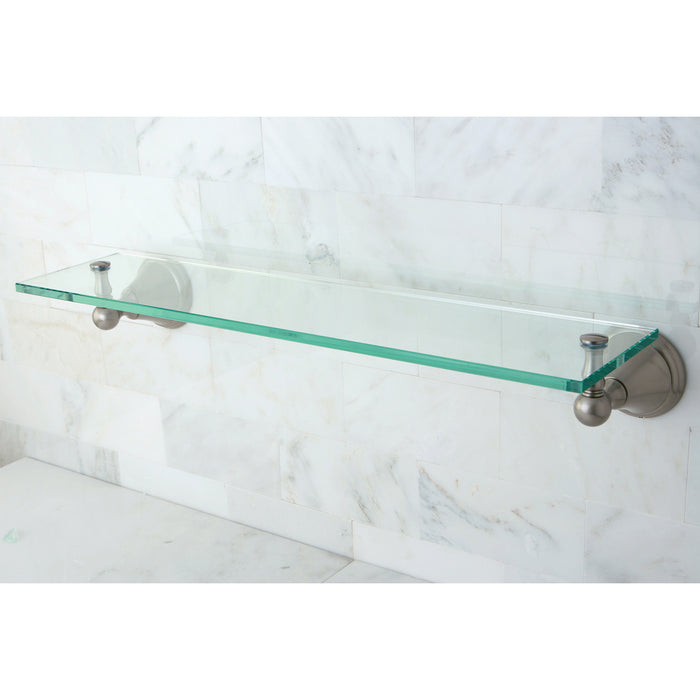 Kingston Governor BA2979SN Glass Shelf, Brushed Nickel