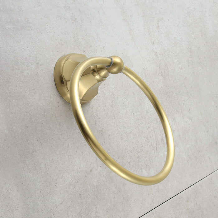 Metropolitan BA4814BB Towel Ring, Brushed Brass