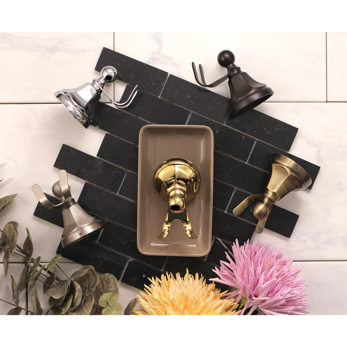 Kingston Tulare BA4817PB - Metropolitan Robe Hook, Polished Brass