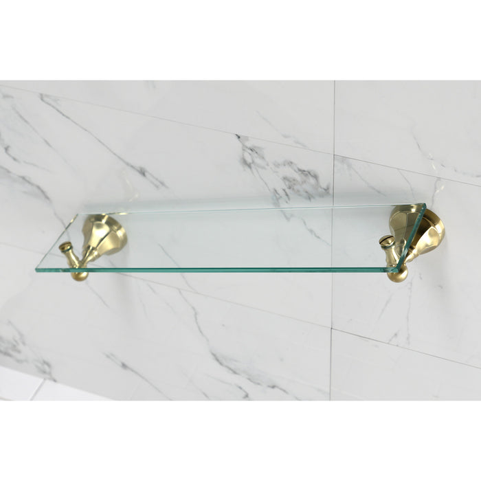 Metropolitan BA4819BB Glass Shelf, Brushed Brass