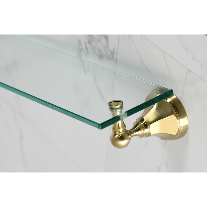 Metropolitan BA4819BB Glass Shelf, Brushed Brass