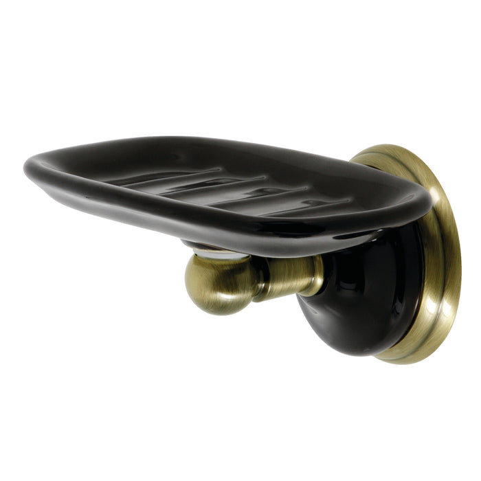 Water Onyx BA9115AB Wall Mount Soap Dish Holder, Antique Brass