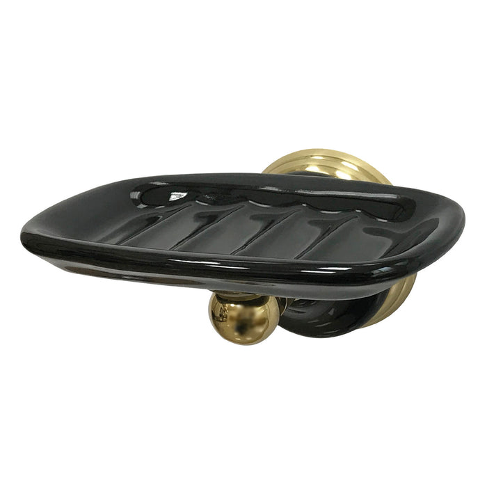 Water Onyx BA9115PB Wall Mount Soap Dish Holder, Polished Brass