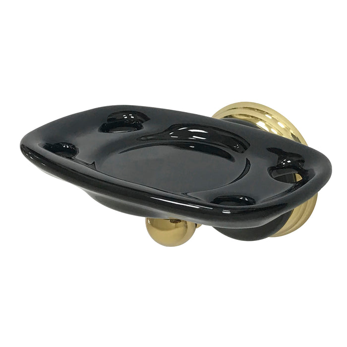 Kingston Heirloom BA9116PB - Water Onyx Toothbrush and Tumbler Holder, Polished Brass