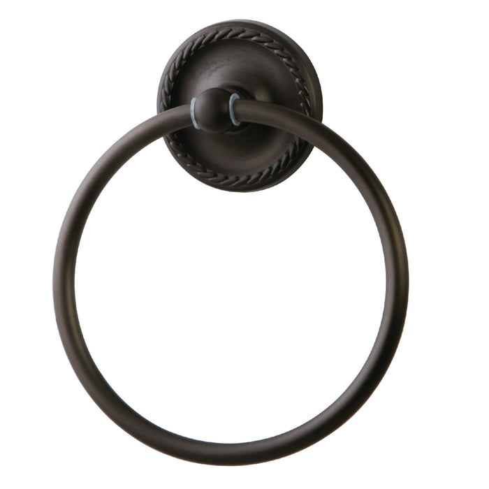 Kingston Laurel BA914ORB 6-Inch Towel Ring, Oil Rubbed Bronze