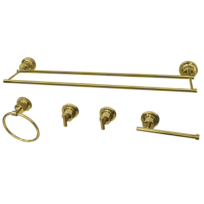 Concord BAH821330478PB 5-Piece Bathroom Hardware Set, Polished Brass