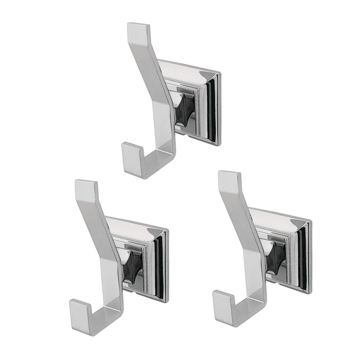 Kingston Tulare BAHK6127C - Monarch 3-Piece Robe Hook, Polished Chrome