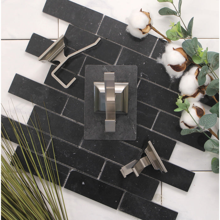 Kingston Tulare BAHK6127SN - Monarch 3-Piece Robe Hook, Brushed Nickel